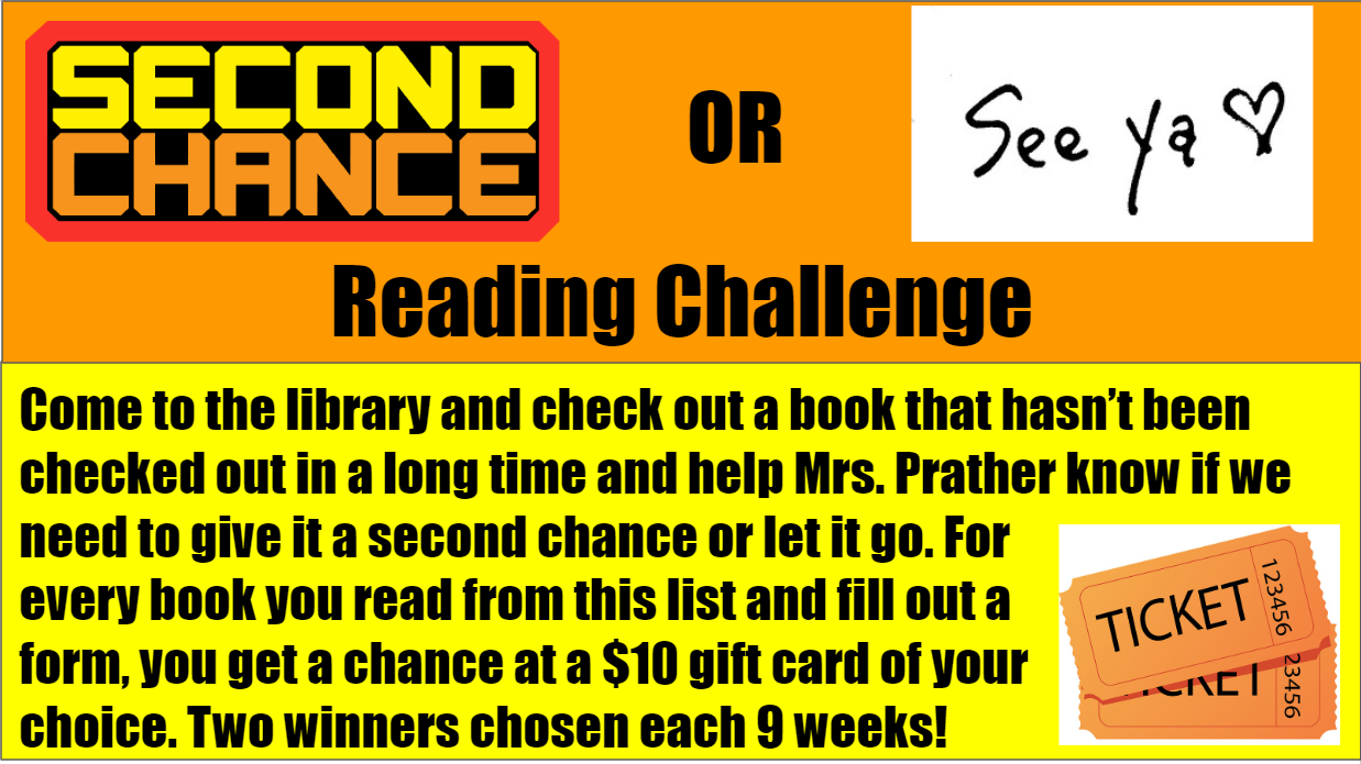 Second Chance or See Ya Reading Challenge